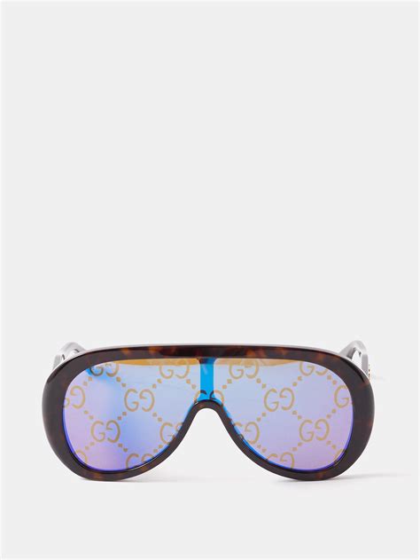 gucci mask frame acetate sunglasses